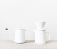 White Ceramic Pour Over Set | Cup in Drinkware by Vanilla Bean