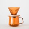 Fluted Glass Pour Over Set | Drinkware by Vanilla Bean