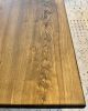 Solid Elm Dining Table with Trestle Legs | Tables by Good Wood Brothers. Item composed of wood compatible with mid century modern style