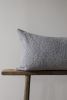 Light Blue Curly Wool Lumbar 14x28 | Pillow in Pillows by Vantage Design