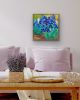 Lively Irises | Oil And Acrylic Painting in Paintings by Checa Art. Item composed of canvas