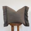 Mushroom Linen with Relaxed Flange Pillow 20x20 | Pillows by Vantage Design