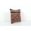 Square Handwoven Kilim Pillow, Organic Bohemian Home Decor | Sham in Linens & Bedding by Vintage Pillows Store. Item composed of cotton and fiber