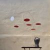 Sol Red Mobile | Sculptures by OM Editions: A Limited Edition Furniture Collection. Item made of steel