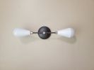 Modern Wall Sconce - Mid Century Wall Light - Black White | Sconces by Retro Steam Works. Item composed of metal compatible with mid century modern and modern style