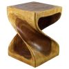 Haussmann® Wood Twist End Table 15 x 15 x 20 inch High Oak | Tables by Haussmann®