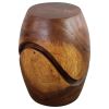 Haussmann® Wood Barrel Puzzle stand 14Dx18 in H | Stool in Chairs by Haussmann®