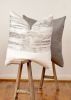 Tie Dye Grey Abstract Linen with Velvet Decorative Pillow | Pillows by Vantage Design