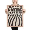 Framed Print - Optical Web - Op Art Black & White Illusion | Work by Eman's Gallery