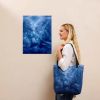 Tote Bag - Thunder - Dramatic Blue Storm Cloud Art | Work by Eman's Gallery