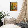 Framed Still Life Print - Still Longing in Yellow Ochre | Work by Eman's Gallery