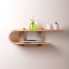 Handmade Bent Wood Wall Shelf: Mid Century Modern Floating Bookshelf | Shelving in Storage by Spacecraft Furnishing