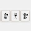 Set of 3 Coffee Prints, Chemex Art Print, Coffee Print Set, | Prints by Carissa Tanton. Item made of paper