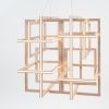Cube | Chandeliers by Next Level Lighting. Item composed of oak wood
