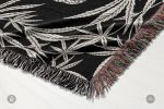 IVI - Mushroom + Cannabis  Blanket BW | Linens & Bedding by Sean Martorana. Item composed of cotton