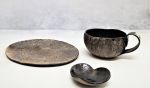 Ceramic Mug With Saucer and Side Heart Plate, Coffee Cup Set | Drinkware by YomYomceramic. Item composed of ceramic