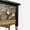 Hand-Painted Console Table with Ocelots & Mushrooms, Luxury Whimsical Furniture, Collector Statement Piece, Custom Art Entry Table | Tables by Birds and Gardens Inc. Item made of oak wood compatible with boho and eclectic & maximalism style