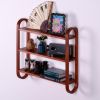 Three Tiered Wall Shelves: Pine, Walnut, Cherry Finish | Shelving in Storage by Spacecraft Furnishing