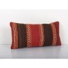 Anatolian Red Geometric Kilim Rug Pillow Cover, Vintage Hand | Cushion in Pillows by Vintage Pillows Store