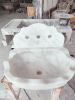 Custom Design Classic Midcentury Carrara Fluted Marble Sink | Water Fixtures by AYMARBLEDESIGN LLC