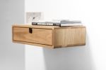 Floating Nightstand with 1 Drawer in Oak | Storage by Manuel Barrera Habitables. Item made of oak wood works with scandinavian style