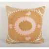 Uzbek Faded Yellow Suzani Cushion Cover, Suzani Pillow Case | Sham in Linens & Bedding by Vintage Pillows Store. Item composed of cotton