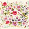 Vintage Berries and Flowers Wallpaper Mural | Wall Treatments by uniQstiQ