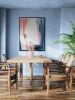 Interim | Pink and Blue Abstract Original Painting | Oil And Acrylic Painting in Paintings by Abby May