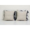 Vintage Wool Turkish Shaggy Tulu Pillow - A Pair 16" x 16" | Sham in Linens & Bedding by Vintage Pillows Store. Item made of cotton & fiber