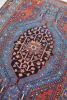 Electrifying Blue & Lovely Strawberry Antique Rug | 4.2 x 6. | Area Rug in Rugs by The Loom House. Item composed of wool & fiber