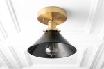 Black Gold Ceiling Mount - Model No. 7046 | Flush Mounts by Peared Creation. Item made of brass