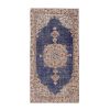 Vintage Blue Turkish Oushak Rug 3'7" X 6'11" | Area Rug in Rugs by Vintage Pillows Store. Item composed of cotton and fiber