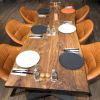 Custom Solid Wood Table, Kitchen Dining Table, Dining Room | Tables by Ironscustomwood. Item made of walnut & metal
