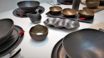 Ceramic Dish Set For 8, Black and Brown Dinnerware Set | Plate in Dinnerware by YomYomceramic. Item made of ceramic