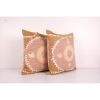 Tashkent Suzani Pink Pillow Case Made from a 19th Century Su | Cushion in Pillows by Vintage Pillows Store