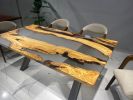 Epoxy Dining Table - Resin Dining Table - Olive Epoxy Table | Tables by Tinella Collection. Item composed of wood and synthetic in contemporary or art deco style