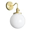 Altha - 8" Globe | Sconces by Illuminate Vintage. Item composed of brass