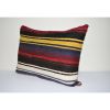 Striped Turkish Lumbar Kilim Pillow Cover 18" X 24" | Sham in Linens & Bedding by Vintage Pillows Store. Item made of cotton with fiber