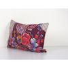 Floral Lumbar Pillow Cover, Uzbek Designer Cushion Cover 12' | Pillows by Vintage Pillows Store