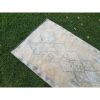 Traditional Distressed Overdyed Oushak Hall Runner Rug | Rugs by Vintage Pillows Store. Item made of cotton with fiber