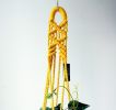 Sun-Crowned Botanical Plant Hanger — Top-Dyed Hand-Knotted Fiber Art | Plants & Landscape by Freefille