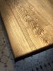 Solid Elm Dining Table with Trestle Legs | Tables by Good Wood Brothers. Item composed of wood compatible with mid century modern style