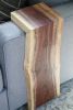 Live Edge Walnut Waterfall Armrest Sofa Table - Extra Long | Side Table in Tables by Hazel Oak Farms. Item made of walnut