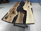 Custom Order Smoke Epoxy Dining Table, Walnut Resin Table | Tables by LuxuryEpoxyFurniture. Item made of wood with synthetic