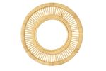 Handmade Round Rattan Mirror Boho Wall Decor | Decorative Objects by Amara. Item in boho or mid century modern style