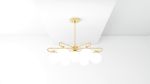Raleigh - Gloss White Globe | Chandeliers by Illuminate Vintage. Item composed of brass