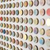 Two Hundred and Fifty Six World Map Dots Collage With Gold Leaf | Paintings by Amelia Coward
