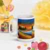 Coffee Mug - Day Blazed - Tropical Sunset Palm Tree Art | Work by Eman's Gallery