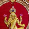 Lakshmi Goddess of Wealth Artwork, Handmade Embroidery Art P | Wall Hangings by MagicSimSim
