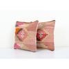 Anatolian Striped Geometric Kilim Rug Pillow Cover, Set of T | Cushion in Pillows by Vintage Pillows Store